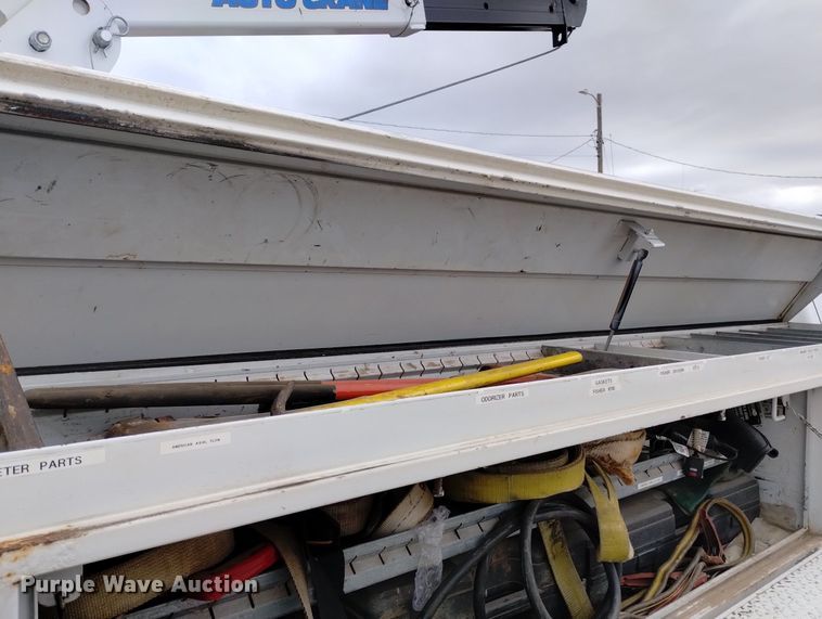 image for item DN6357 2003 Dodge Ram 3500  Quad Cab utility bed pickup truck