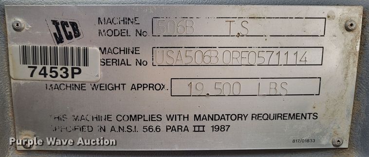 image for item DO3622 1993 JCB 506B  telehandler