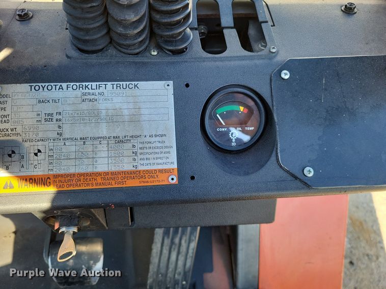 image for item DO3628 Toyota 7FGCU20  forklift