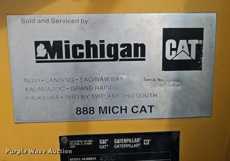 image for item DO4249 2002 Caterpillar 430D  backhoe