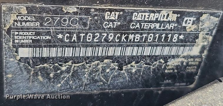 image for item DO4258 2010 Caterpillar 279C  tracked skid steer loader
