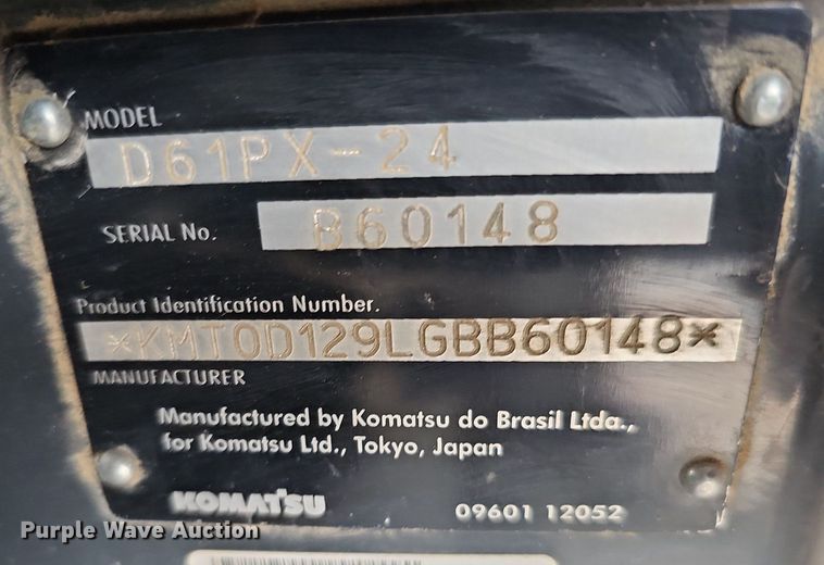 image for item DO4279 2017 Komatsu D61PX-24  dozer