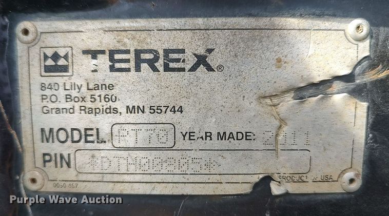image for item DQ0467 2011 Terex PT-70  tracked skid steer loader