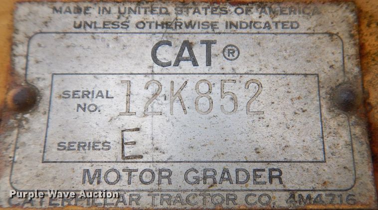 image for item DR4520 1969 Caterpillar 14E  rigid frame motor grader