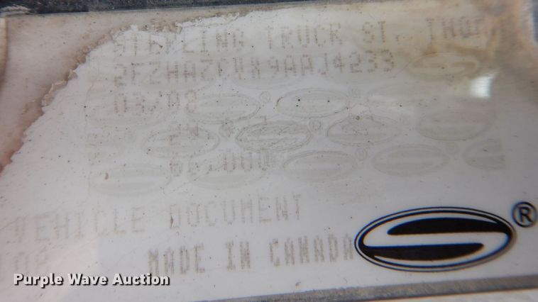 image for item DR4528 2009 Sterling L9500  dump truck