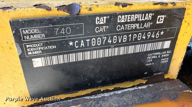 image for item DR5004 2009 Caterpillar 740  haul truck