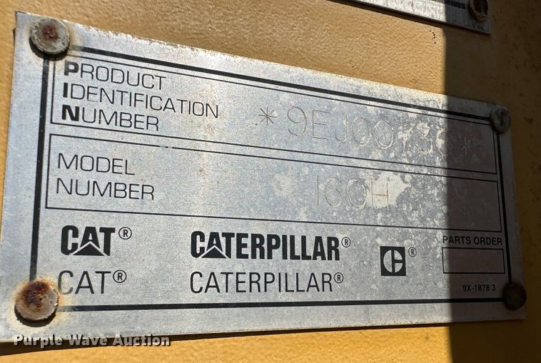 image for item DR5008 1999 Caterpillar 160H  motor grader