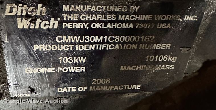 image for item DR5037 2008 Ditch Witch JT3020  directional boring unit