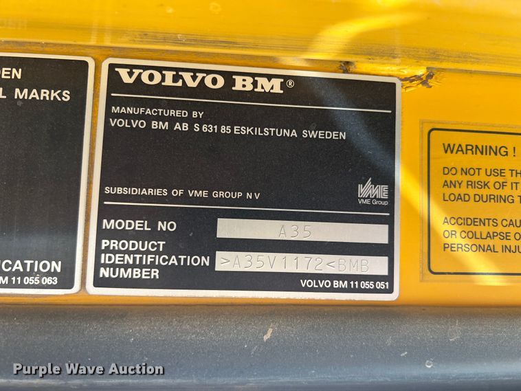 image for item DR5541 1989 Volvo A35  haul truck