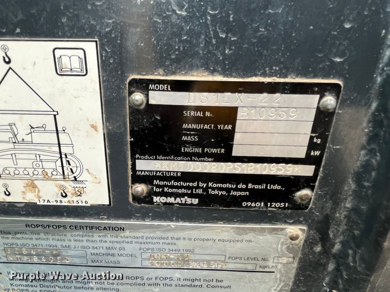 image for item DS1789 2008 Komatsu D51EX-22  dozer