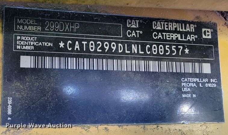 image for item HG9465 2013 Caterpillar 299D XHP  tracked skid steer loader