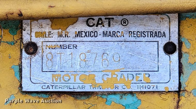 image for item HG9498 1955 Caterpillar 12  rigid frame motor grader