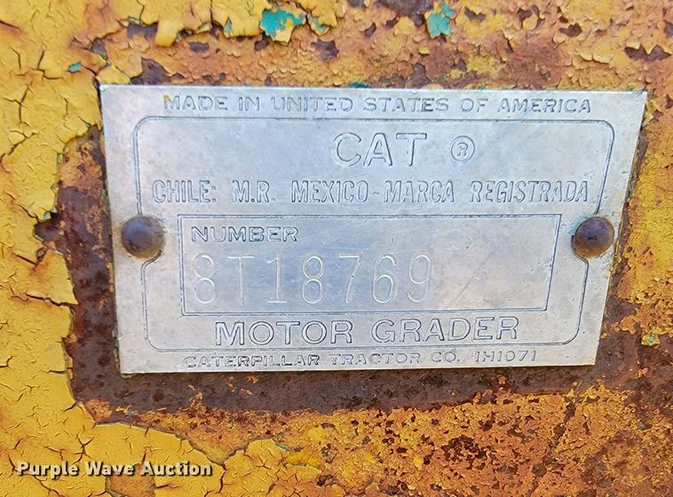 image for item HG9498 1955 Caterpillar 12  rigid frame motor grader