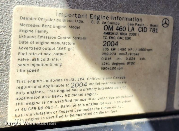 image for item IL9098 2005 Sterling L9500  dump truck