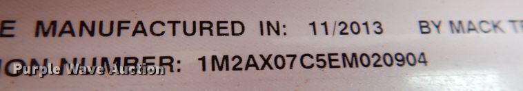 image for item IO9455 2014 Mack Granite  dump truck