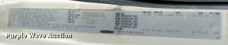 image for item JW9175 2003 Freightliner FL70  vacuum truck