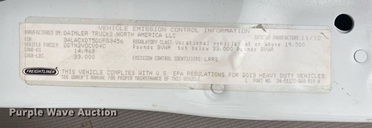 image for item KB9517 2013 Freightliner Business Class M2  utility / service truck