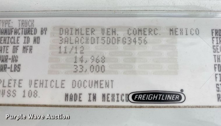 image for item KB9517 2013 Freightliner Business Class M2  utility / service truck