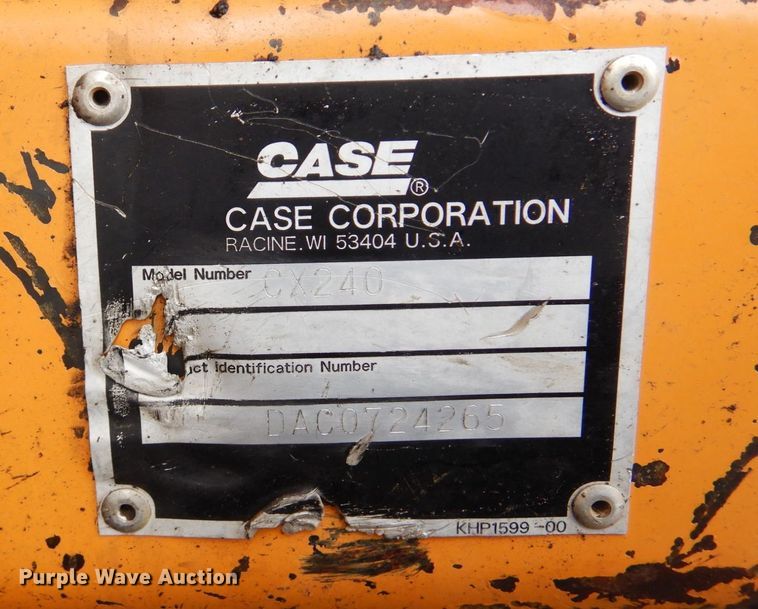 image for item KU9856 2003 Case CX240  excavator