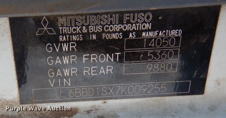 image for item KU9859 2007 Mitsubishi Fuso FE140  sprayer truck