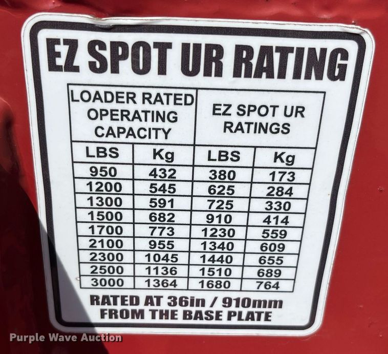 image for item LA9853 EZ Spotur  skid steer barrel handler