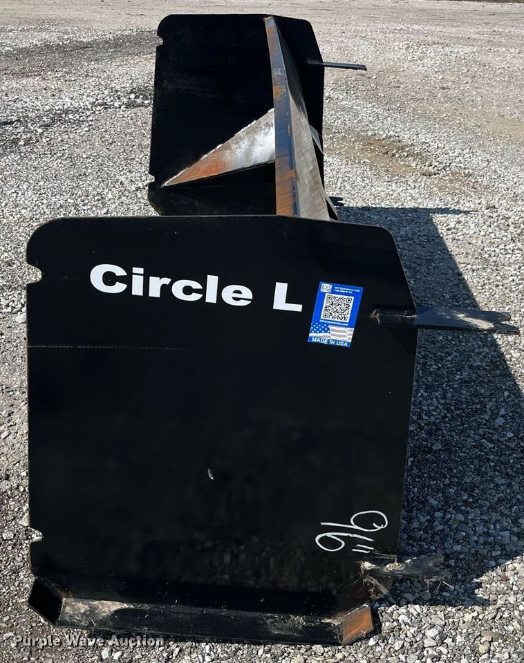 image for item LA9855 Circle L  skid steer snow pusher