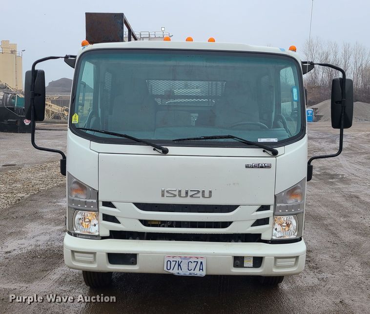 image for item LH9957 2017 Isuzu NPR  flatbed truck