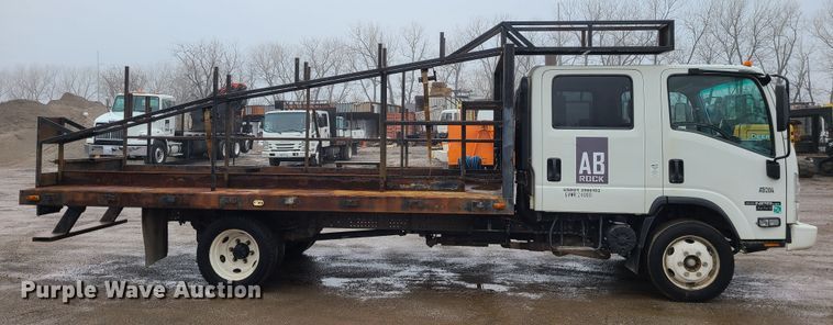 image for item LH9957 2017 Isuzu NPR  flatbed truck