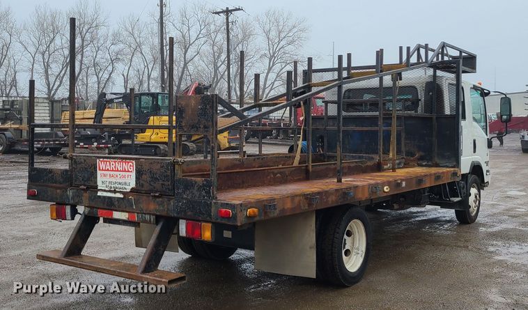 image for item LH9957 2017 Isuzu NPR  flatbed truck