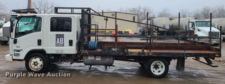 image for item LH9957 2017 Isuzu NPR  flatbed truck