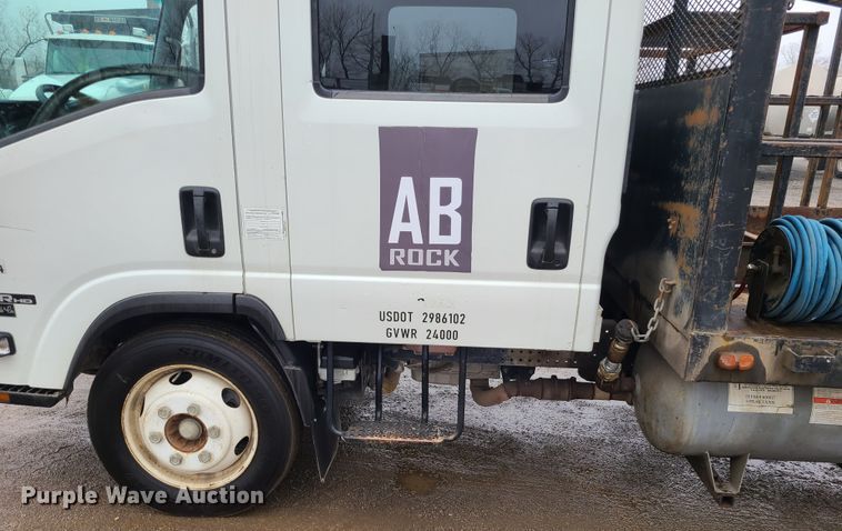 image for item LH9957 2017 Isuzu NPR  flatbed truck