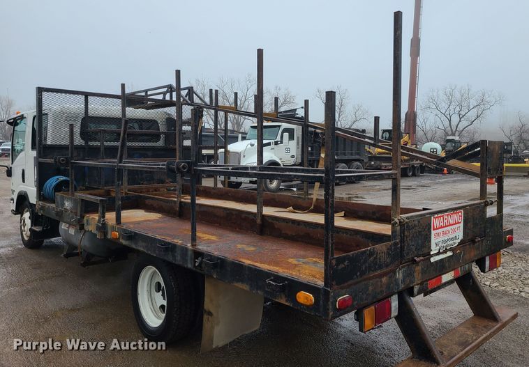 image for item LH9957 2017 Isuzu NPR  flatbed truck