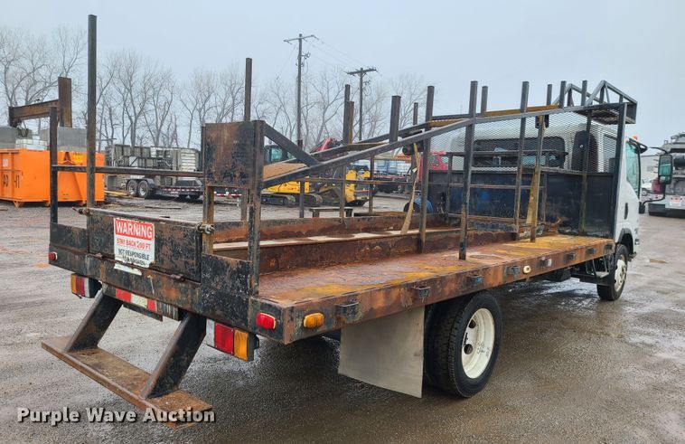 image for item LH9957 2017 Isuzu NPR  flatbed truck