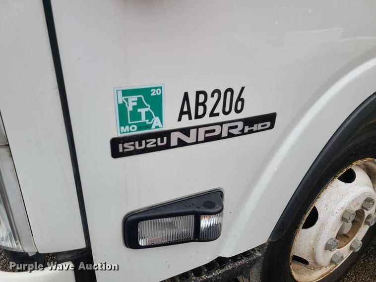image for item LH9958 2018 Isuzu NPR  flatbed truck
