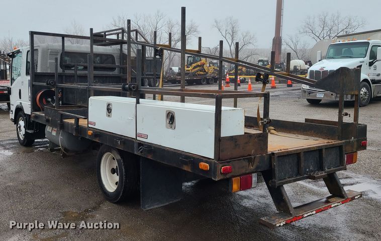 image for item LH9959 2017 Isuzu NPR  flatbed truck