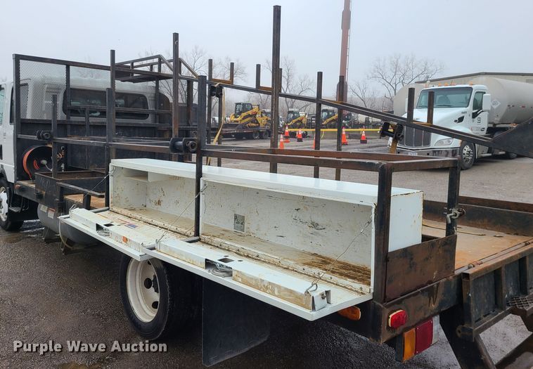 image for item LH9959 2017 Isuzu NPR  flatbed truck