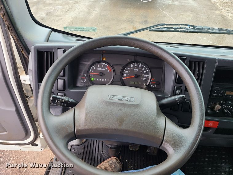 image for item LH9959 2017 Isuzu NPR  flatbed truck