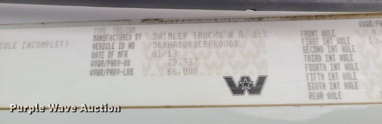 image for item LH9960 2014 Western Star 4700SB  crane truck