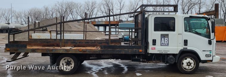 image for item LH9961 2016 Isuzu NPR  flatbed truck