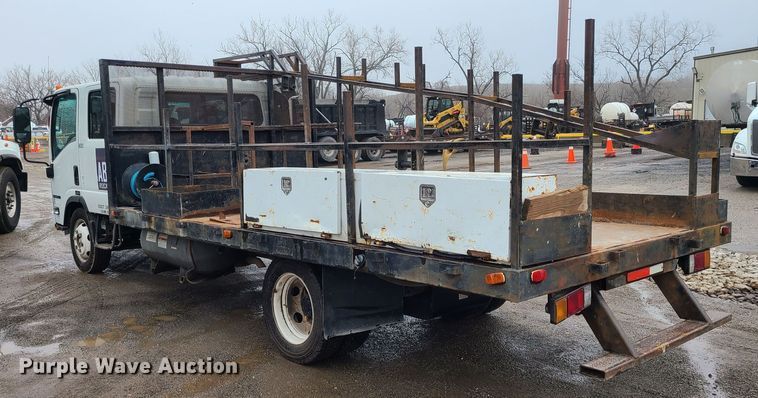 image for item LH9961 2016 Isuzu NPR  flatbed truck