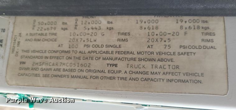 image for item LI9019 1991 International 9400  dump truck