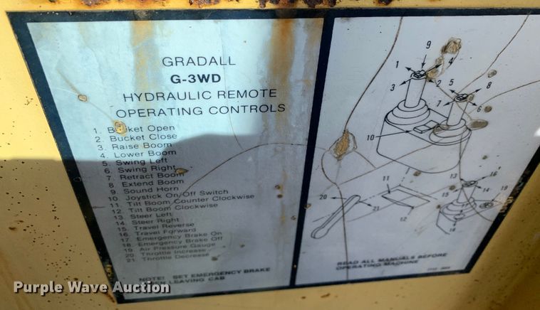 image for item LI9131 Gradall G3WD  wheeled excavator