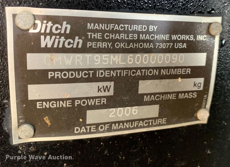 image for item LI9233 2006 Ditch Witch RT95  trencher