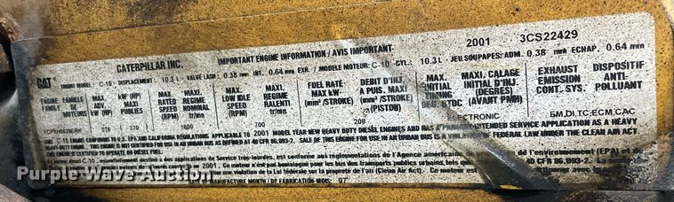 image for item LJ9560 2001 Internationl 2674  vacuum truck