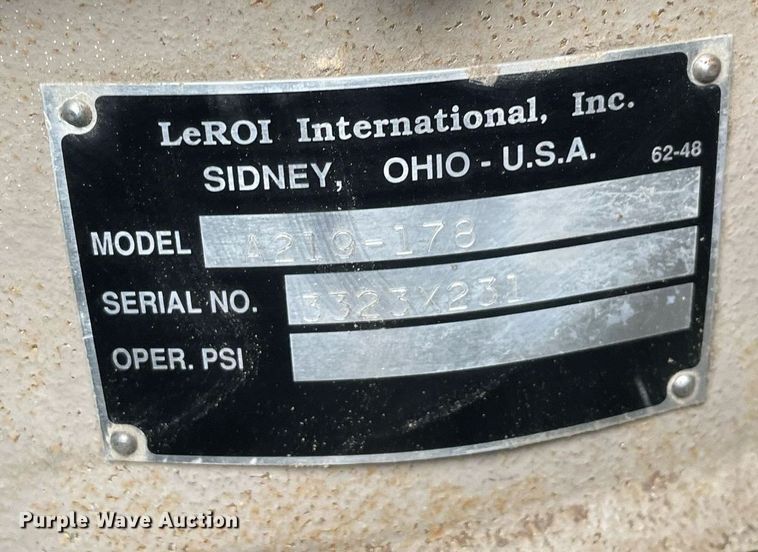 image for item LJ9567 1995 Leroi Q185DJ-E  air compressor