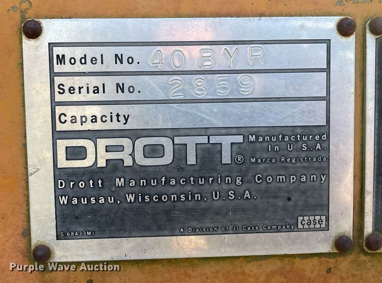 image for item LJ9571 Drott 40 BYR  wheeled excavator