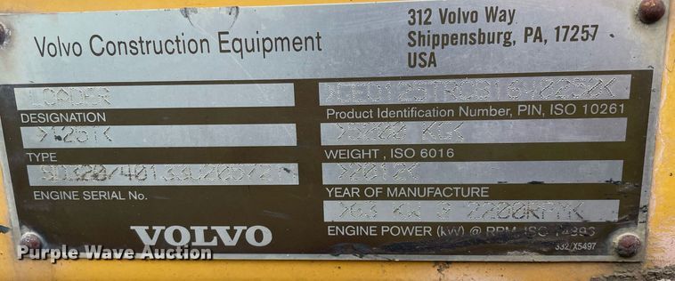 image for item LJ9575 Volvo MC125C  tracked skid steer loader