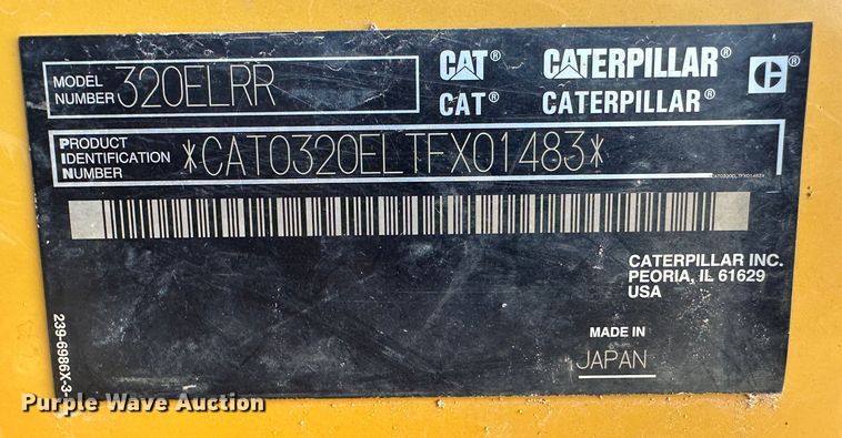 image for item LT9182 2015 Caterpillar 320ELRR  excavator