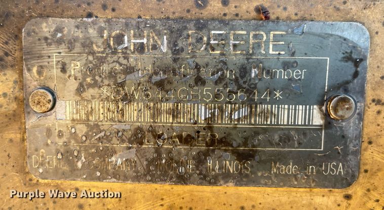 image for item LT9600 1996 John Deere 644G  wheel loader