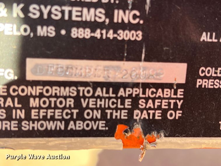 image for item LW9277 2008 K&K Systems  arrow board trailer